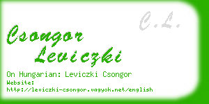 csongor leviczki business card